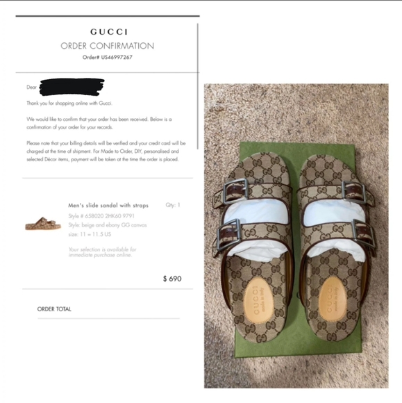 Sold Gucci slide sandle with straps - Picture 1 of 3